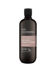 Goodness Men Patchouli Cedar & Cypress Natural Shower Gel