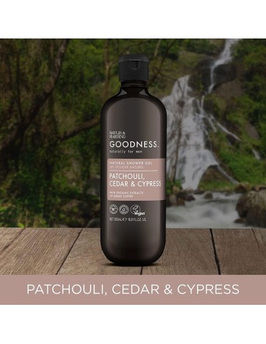 Goodness Men Patchouli Cedar & Cypress Natural Shower Gel