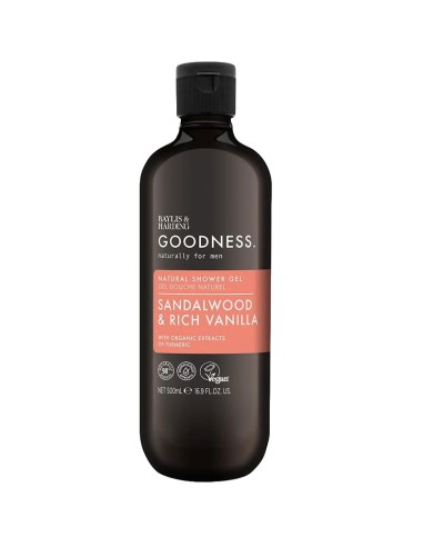Goodness Men Sandalwood & Rich Vanilla Natural Shower Gel Goodness Men Sandalwood & Rich Vanilla Natural Shower Gel
