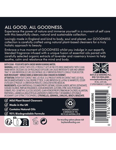 Goodness Rose & Geranium Natural Bath Soak Goodness Rose & Geranium Natural Bath Soak