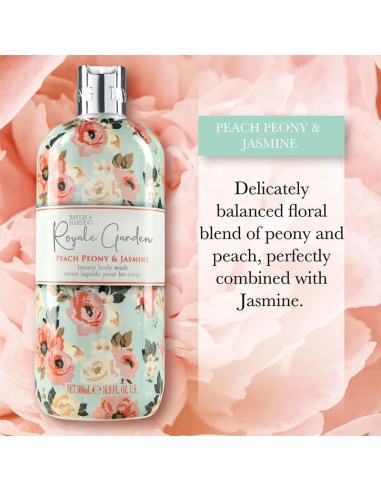 Royale Garden Peach Peony & Jasmine Luxury Body Wash