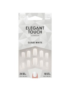 Elegant Touch Cloud White Nail With Glue