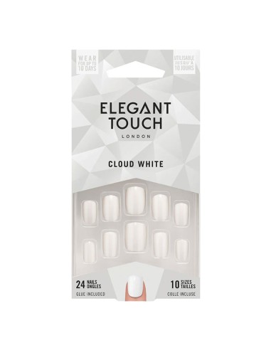 Elegant Touch Cloud White Nail With Glue Elegant Touch Cloud White Nail With Glue