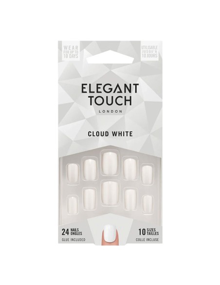 Elegant Touch Cloud White Nail With Glue