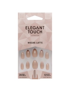 Elegant Touch Mocha Latte Nail With Glue