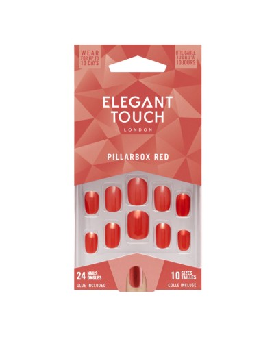 Elegant Touch Pillarbox Red Nail With Glue