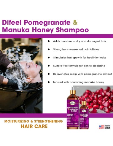 Difeel Pomegranate & Manuka Honey Shampoo