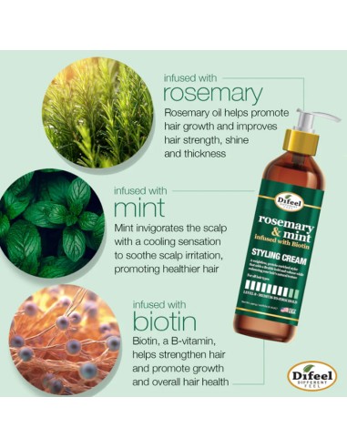 Difeel Rosemary & Mint Styling Cream Difeel Rosemary & Mint Styling Cream