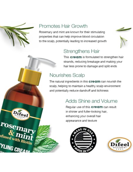 Difeel Rosemary & Mint Styling Cream Difeel Rosemary & Mint Styling Cream
