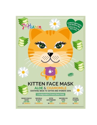 7Th Heaven Aloe & Chamomile Kitten Face Mask 7Th Heaven Aloe & Chamomile Kitten Face Mask
