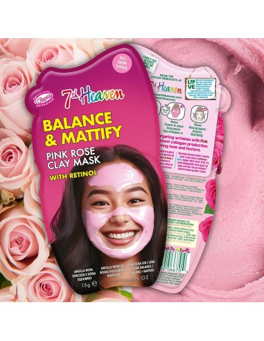 7Th Heaven Balance & Mattify Pink Rose Clay Mask 7Th Heaven Balance & Mattify Pink Rose Clay Mask