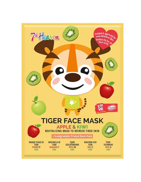 7Th Heaven Apple & Kiwi Tiger Face Mask