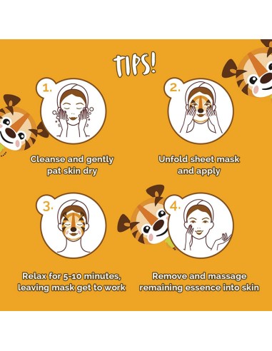 7Th Heaven Apple & Kiwi Tiger Face Mask 7Th Heaven Apple & Kiwi Tiger Face Mask