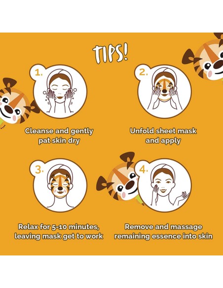 7Th Heaven Apple & Kiwi Tiger Face Mask 7Th Heaven Apple & Kiwi Tiger Face Mask