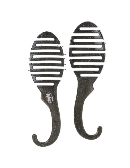 Wet Brush Shower Detangler Brush Black Glitter