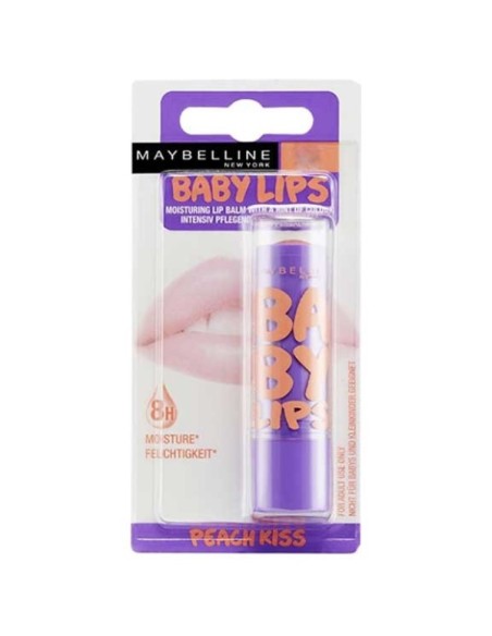 Baby Lips Moisturising Lip Balm Peach Kiss