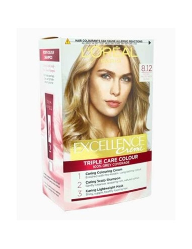 Excellence Creme Triple Care Colour 8.12 Natural Frosted Beige Blonde Excellence Creme Triple Care Colour 8.12 Natural Frosted Beige Blonde