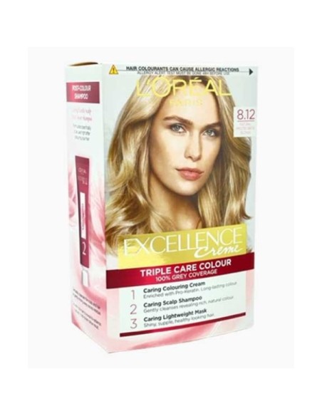 Excellence Creme Triple Care Colour 8.12 Natural Frosted Beige Blonde Excellence Creme Triple Care Colour 8.12 Natural Frosted Beige Blonde