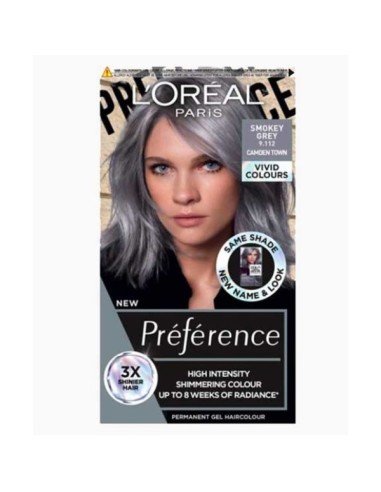 Preference High Intensity Permanent Gel Hair Colour Smokey Grey Preference High Intensity Permanent Gel Hair Colour Smokey Grey