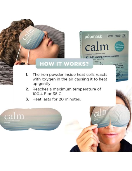 PopMask Calm 5 Self Heating Steam Eye Mask PopMask Calm 5 Self Heating Steam Eye Mask
