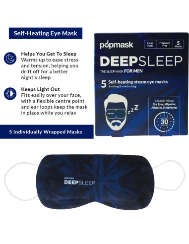 Pop Mask Deep Sleep Self-Heating Eye Masks For Men Pop Mask Deep Sleep Self-Heating Eye Masks For Men