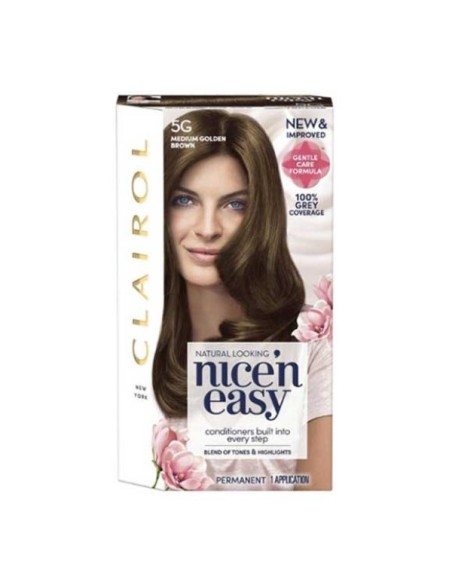 Nice N Easy Permanent Hair Color 5G Medium Golden Brown Nice N Easy Permanent Hair Color 5G Medium Golden Brown