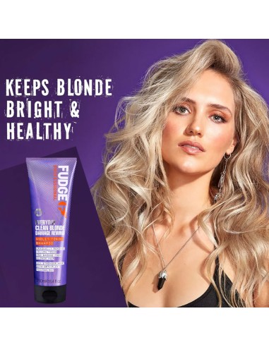 Fudge Everyday Clean Blonde Damage Rewind Violet Toning Shampoo Fudge Everyday Clean Blonde Damage Rewind Violet Toning Shampoo