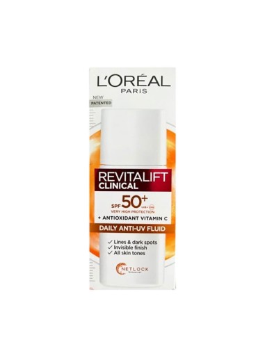 Loreal Revitalift Clinical Daily Anti UV Fluid SPF 50 Plus Loreal Revitalift Clinical Daily Anti UV Fluid SPF 50 Plus
