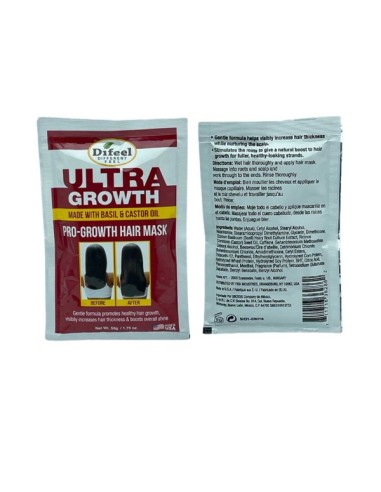 Difeel Ultra Growth Hair Mask With Basil And Castor Oil Sachet Difeel Ultra Growth Hair Mask With Basil And Castor Oil Sachet