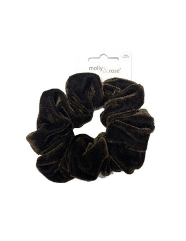 Velvet Finish Polyester Brown Scrunchie 7687 Velvet Finish Polyester Brown Scrunchie 7687
