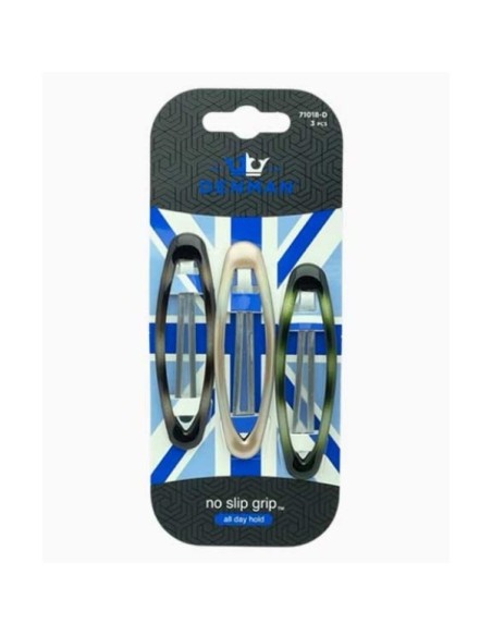 Hair AccessoriesDenman No Slip Oval Clips 3 Piece 71018 D