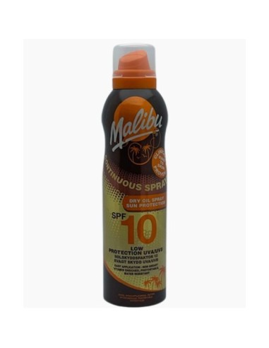 Malibu Continuous Spray Dry Oil Spray Sun Protection SPF10 Malibu Continuous Spray Dry Oil Spray Sun Protection SPF10