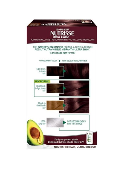 GarnierNutrisse Ultra Permanent Nourishing Hair Colour 5.25 Frosted Chestnut GarnierNutrisse Ultra Permanent Nourishing Hair Colour 5.25 Frosted Chestnut