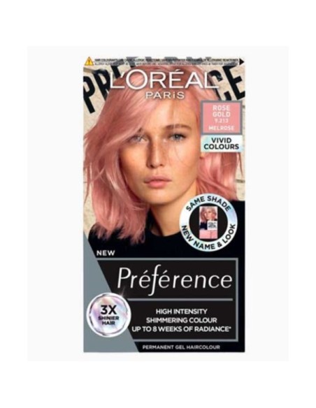 Preference High Intensity Permanent Gel Hair Colour Rose Gold Preference High Intensity Permanent Gel Hair Colour Rose Gold
