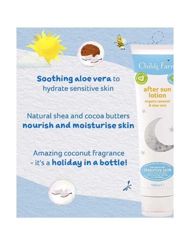Childs Farm After Sun Lotion With Organic Coconut And Aloe Vera Childs Farm After Sun Lotion With Organic Coconut And Aloe Vera