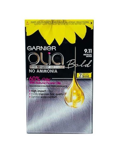 Olia Bold Vivid Permanent Hair Color 9.11 Metallic Silver Olia Bold Vivid Permanent Hair Color 9.11 Metallic Silver