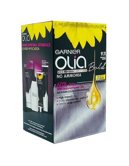 Olia Bold Vivid Permanent Hair Color 9.11 Metallic Silver Olia Bold Vivid Permanent Hair Color 9.11 Metallic Silver