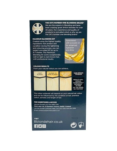 Jerome Russell Maximum Blonding Kit No 2 Blonde To Medium Brown Hair