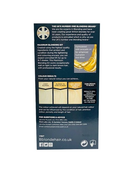 Jerome Russell Maximum Blonding Kit No 2 Blonde To Medium Brown Hair