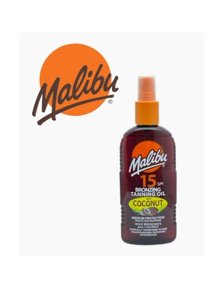 Malibu Bronzing Tanning Oil With Coconut SPF15