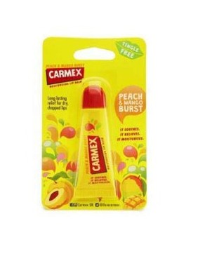 Carmex Moisturising Lip Balm Tube Peach And Mango Burst