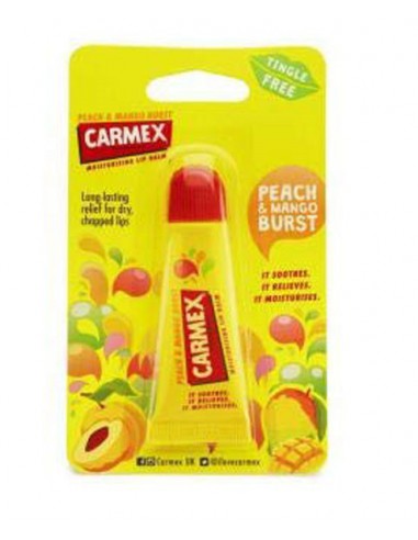 Carmex Moisturising Lip Balm Tube Peach And Mango Burst Carmex Moisturising Lip Balm Tube Peach And Mango Burst
