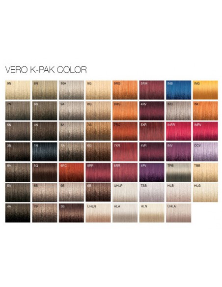 Vero K Pak Colour Charts Vero K Pak Colour Charts