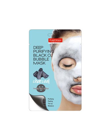Purederm Deep Purifying Black O2 Bubble Mask Purederm Deep Purifying Black O2 Bubble Mask