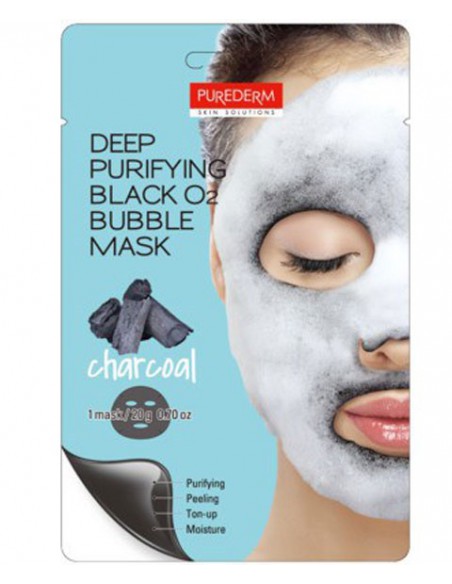 Purederm Deep Purifying Black O2 Bubble Mask Purederm Deep Purifying Black O2 Bubble Mask