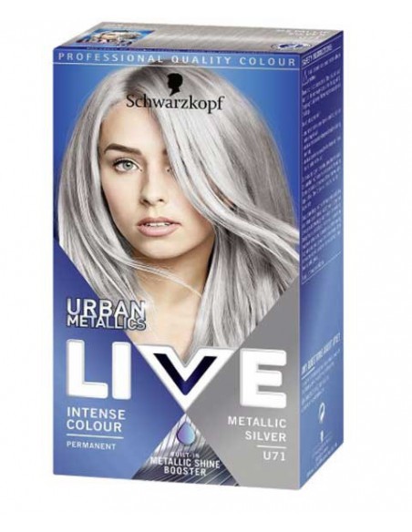 Live Urban Metalic Intense Permanent Colour U71 Metallic Silver Live Urban Metalic Intense Permanent Colour U71 Metallic Silver