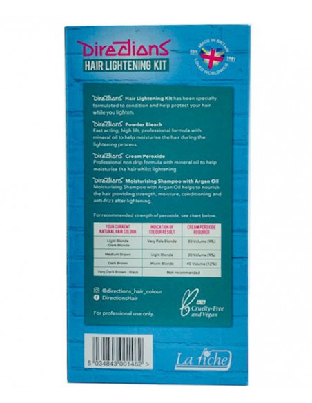 DirectionsDirections Hair Lightening Kit 40 Vol DirectionsDirections Hair Lightening Kit 40 Vol