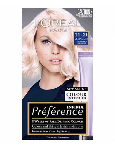 Preference Infinia Permanent Color 11.21 Ultra Light Pearl Blonde Preference Infinia Permanent Color 11.21 Ultra Light Pearl Blonde